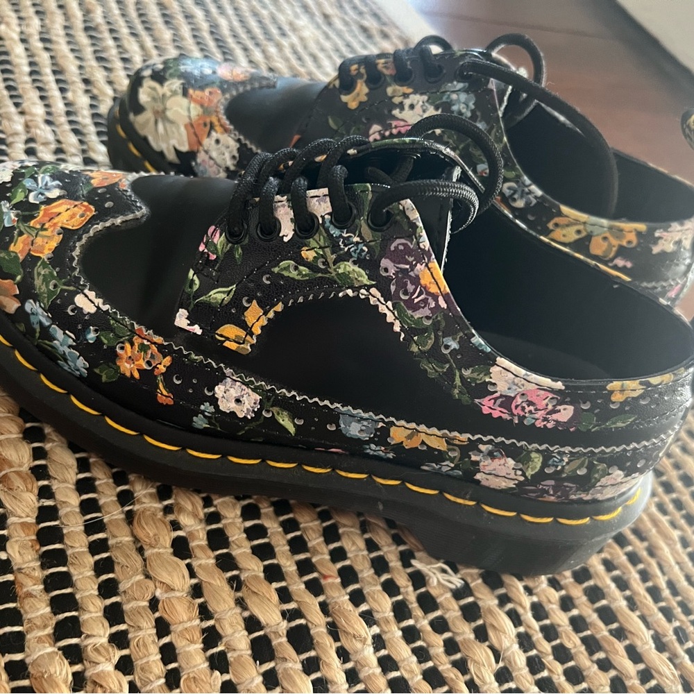 Dr. Martens Black Floral Mary Jane Flats